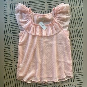 LOFT Blush Textured Sleeveless Blouse